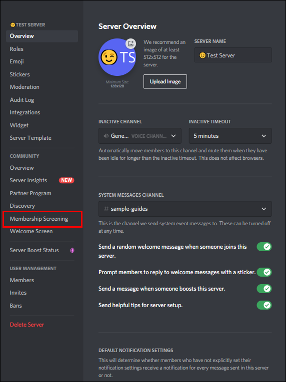 Como adicionar regras a um servidor Discord