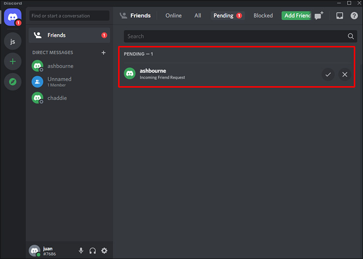 Como verificar se alguém adicionou você no Discord