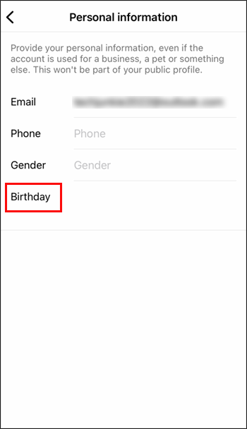 Por que o Instagram está pedindo meu aniversário?