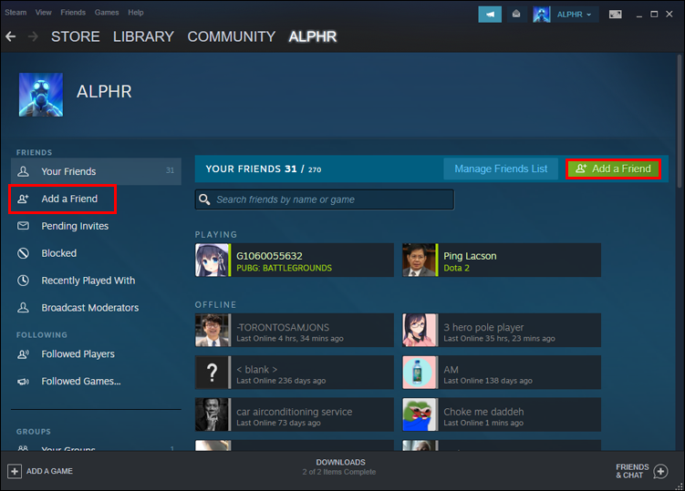 Como adicionar amigos do Steam para VRChat