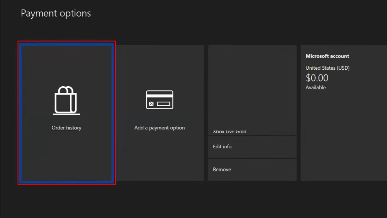Como visualizar o histórico de compras em um Xbox