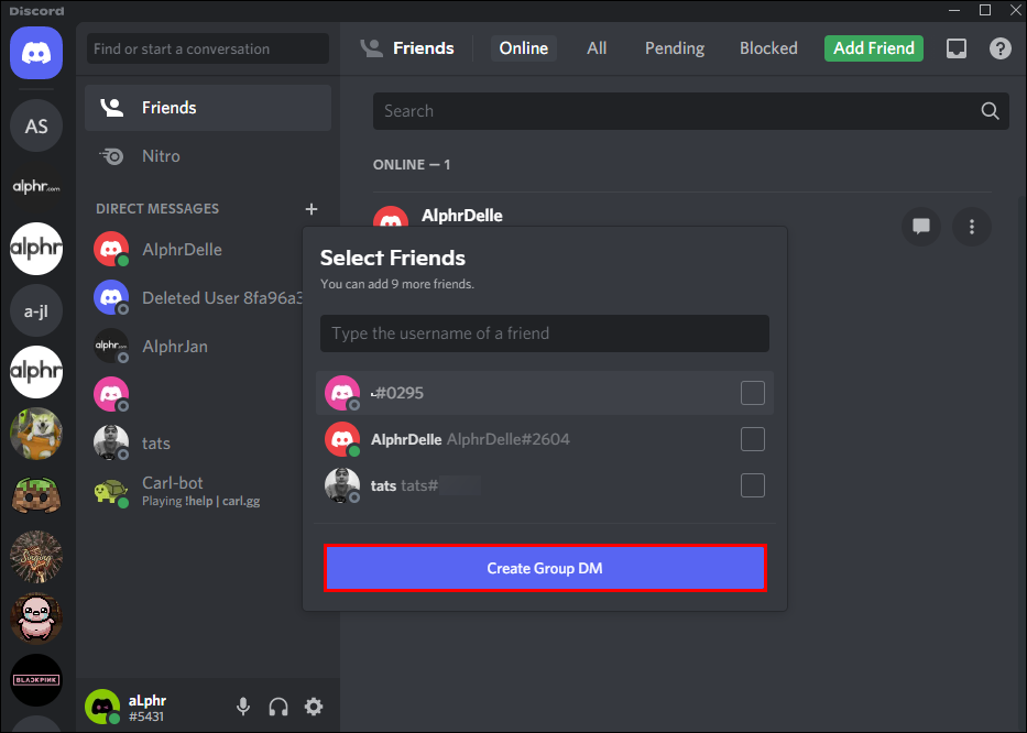 Como enviar uma mensagem para si mesmo no Discord