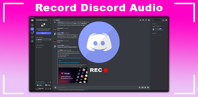 Como gravar áudio do Discord