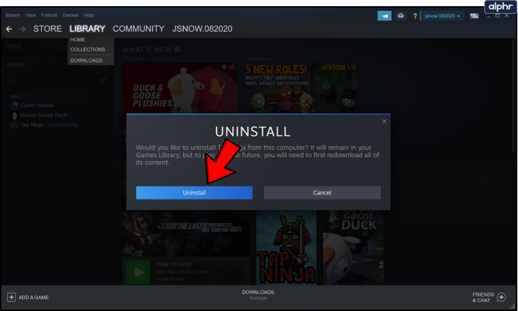 Como desinstalar um jogo Steam