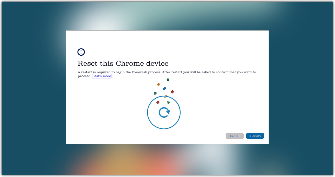 Como reiniciar um Chromebook