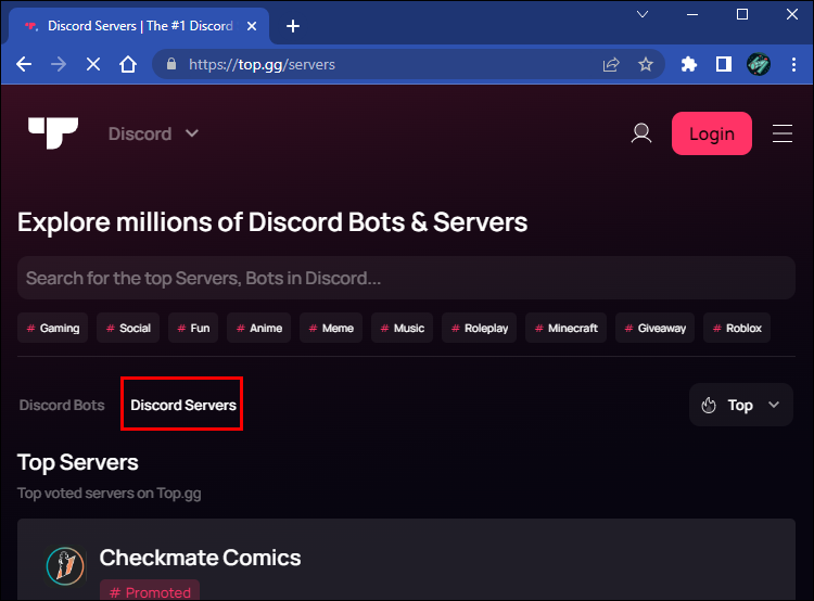 Como ingressar em um servidor Discord sem um link